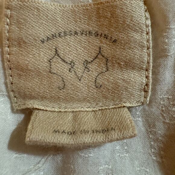 Anthropologie Vanessa & Virginia Embroidered Boho High Low Peasant Top Sz 6 - Picture 3 of 15